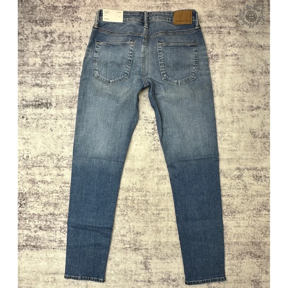 NWT American Eagle AirFlex+ Athletic Skinny Jeans Men's 30x32 Medium Wash 6283